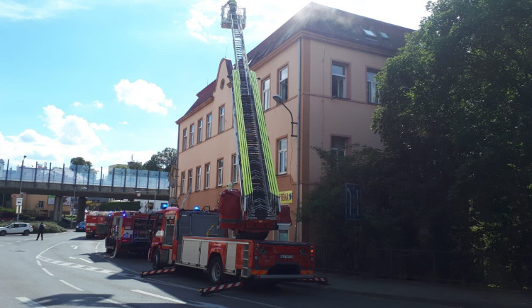 Požár na Poštovním náměstí