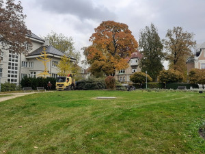 Socha „Po válce“ už se usídlila na novém místě v parku Clam-Gallasů