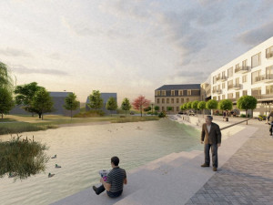Moderní centrum, zdravotní středisko i nové byty. Hrádek zveřejnil vizualizaci Benaru
