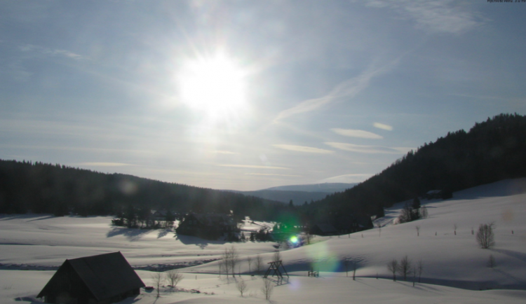 Na Jizerce teplota v noci klesla pod minus 16 stupňů Celsia