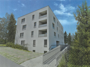 Vizualizace nového bytového domu, který by měl vyrůst na Střeleckém vrchu.