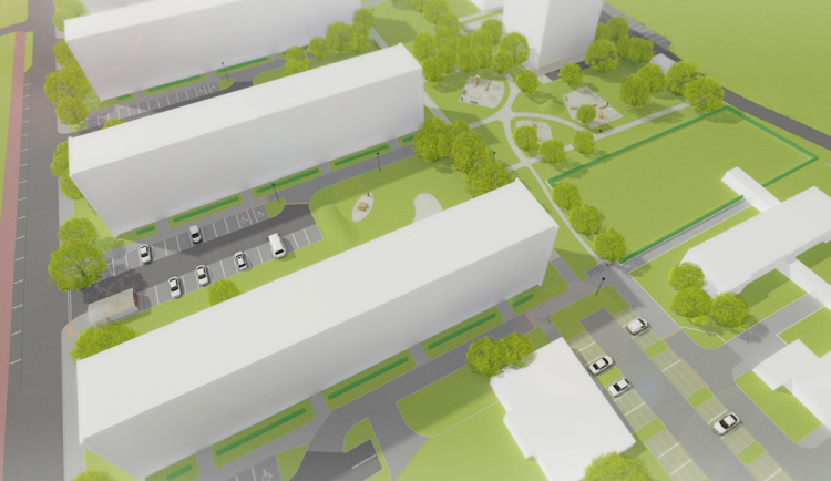 Vizualizace sídliště Jižní-Luční