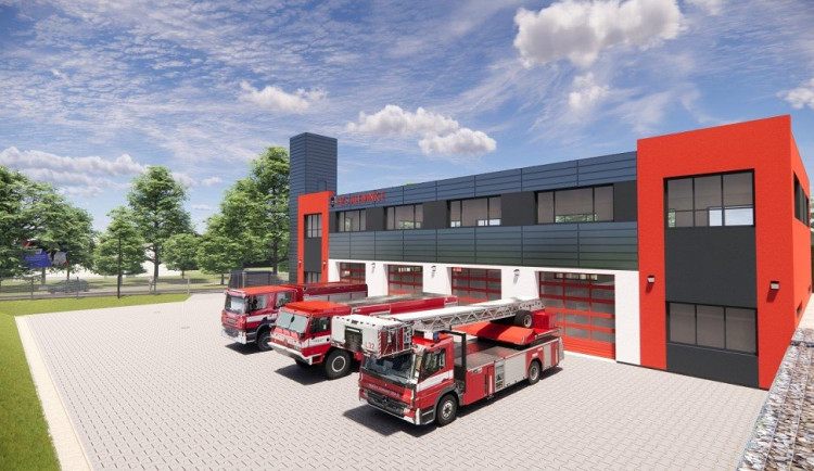 Vizualizace budoucí podoby jilemnické hasičské stanice