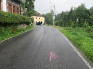 Řidič se zalekl protijedoucího vozu, strhl řízení a skončil na střeše