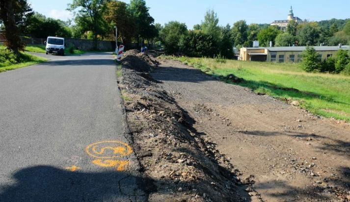 Výstavba cyklostezky ve Frýdlantě