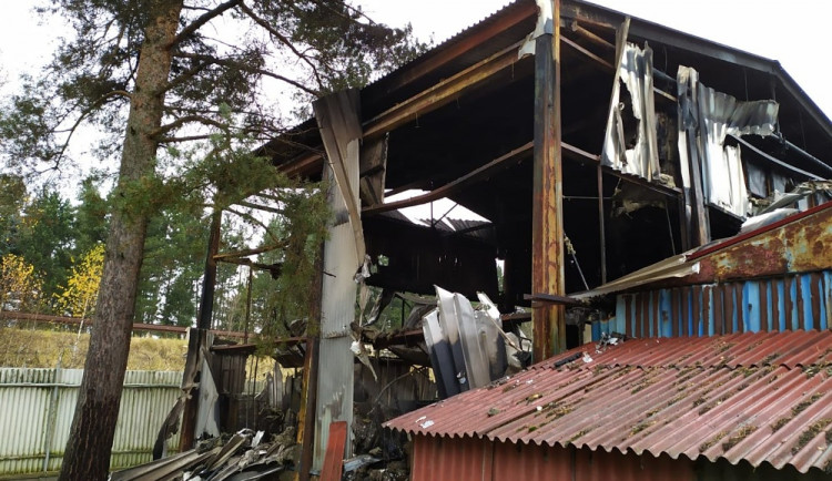 Foto z místa požáru