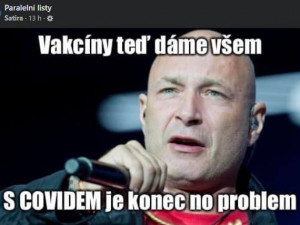 Očkuj se i ty, vyzývá Landa, jde však o fake. Doufáme v žalobu, říkají autoři koláží