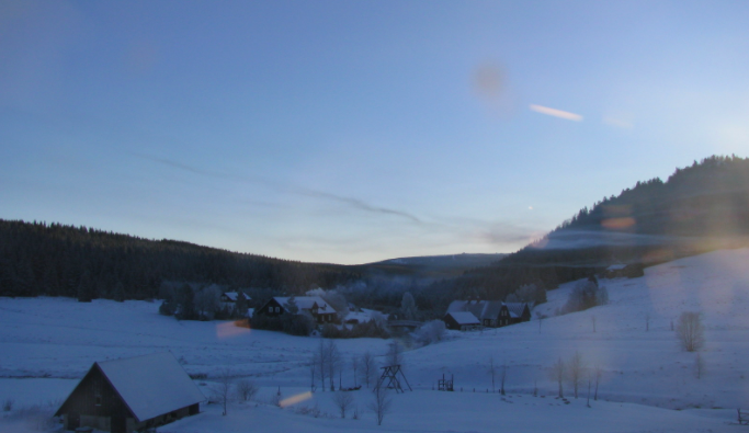 Na Jizerce v noci teplota klesla skoro k minus 27 stupňům