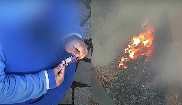 Muž v Brně si dal marihuanu a založil požár pod Petrovem