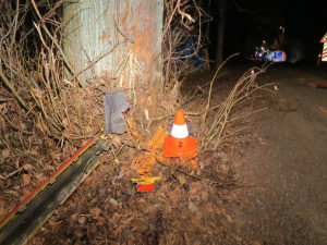 Řidič na Malé Skále nezvládl řízení, naboural do stromu