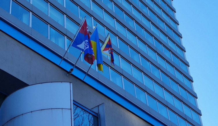 Vlajky na krajském úřadu