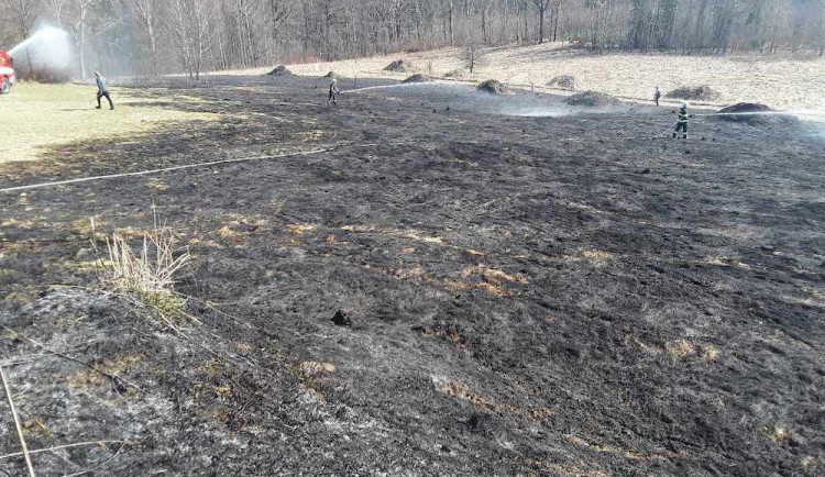Hasiči v Libereckém kraji vyjížděli kolem poledne ke čtyřem požárům v přírodě