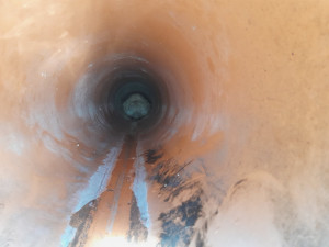 Pes spadl do požární nádrže, nakonec uvízl ve vtokové rouře a nemohl ven