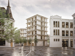 Zakončení ulice Barvířská, věž absolventského bydlení