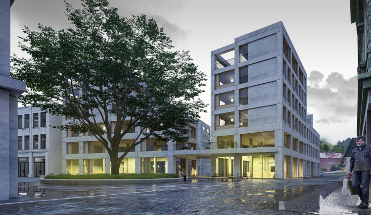 Pohled ze Široké ulice. Vizualizace: Tobiáš Hrabec