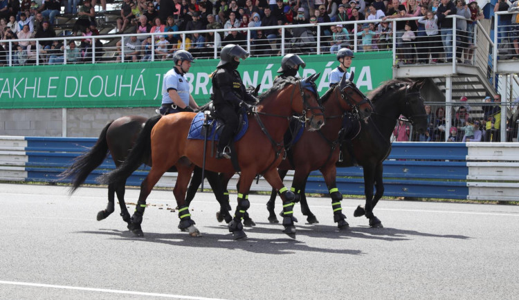 Jízdní policie byla zrovna poblíž na policejní akci