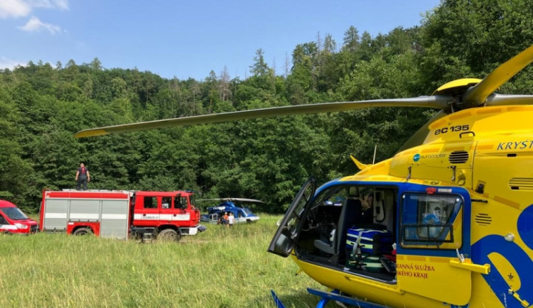 Na muže na Brněnsku spadl strom. Záchranáři k němu jeli traktorem