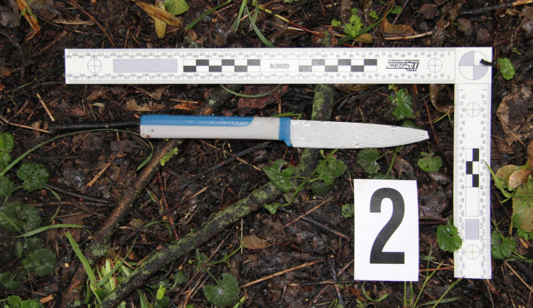 Tímto nožem pachatel zaútočil na svou oběť.