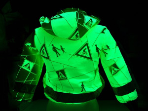 Prototyp vesty při testech viditlenosti