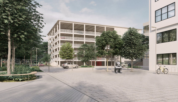 Práce na stavbě parkovacího domu u sídla Libereckého kraje ztíží parkování