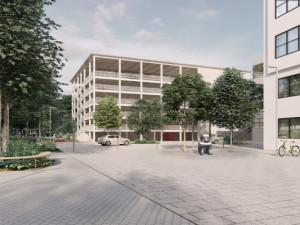 Práce na stavbě parkovacího domu u sídla Libereckého kraje ztíží parkování