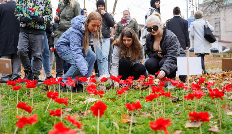 Více než stovka vlčích máků připomíná válečné veterány