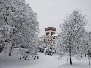 Sněhem zapadal i Liberec.