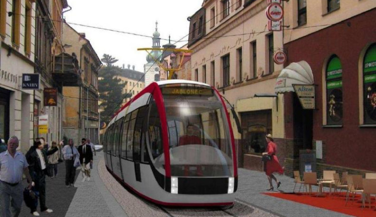 Práce na prodloužení tramvajové trati v Jablonci by mohly začít v roce 2025