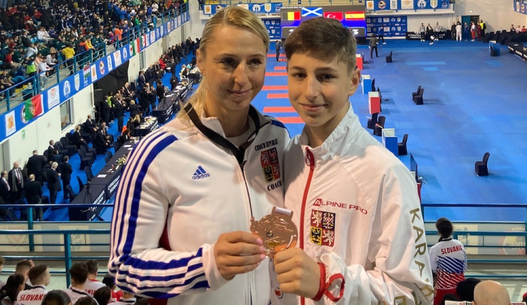 Úspěch libereckého karate. Filip Horňák že Shotokanu získal na ME bronz