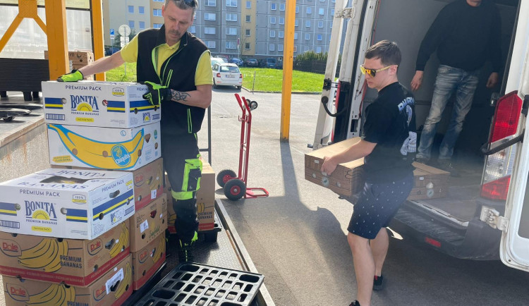 Příjem potravin z jarní sbírky.