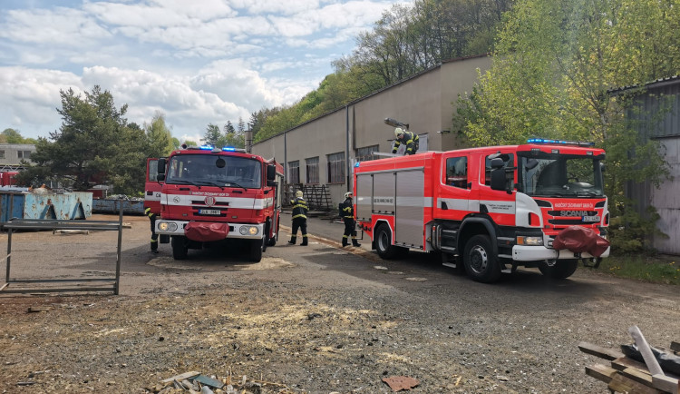 Zásah hasič v Českém Dubu.