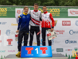 Na krátké trati šampionátu orienťáku si nejlépe vedl Rakušan a Švédové