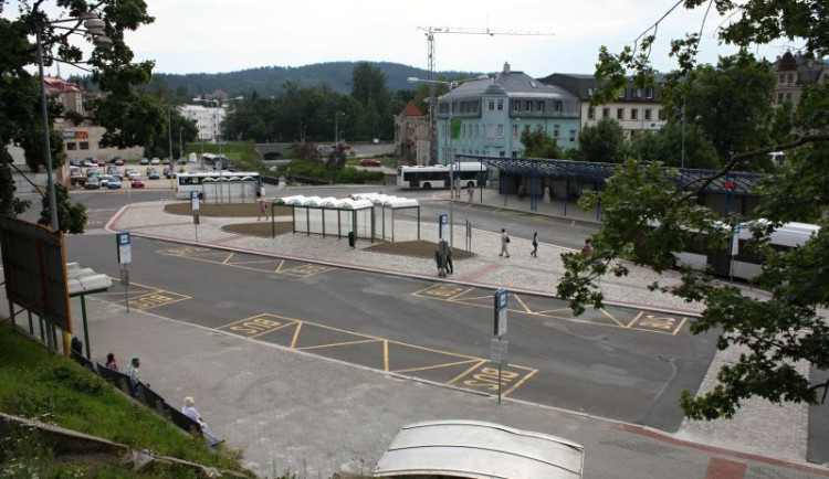 Autobusové nádraží v Liberci.