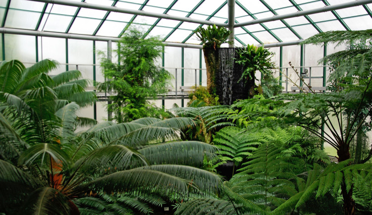 Pavilon připomínající Pravěk.