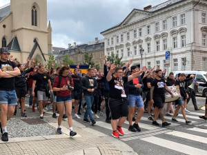 Sparťané prošli Libercem, pochod se obešel bez komplikací