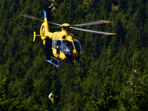 Houbařku poštípaly v lese vosy, slanili pro ni horští záchranáři z vrtulníku