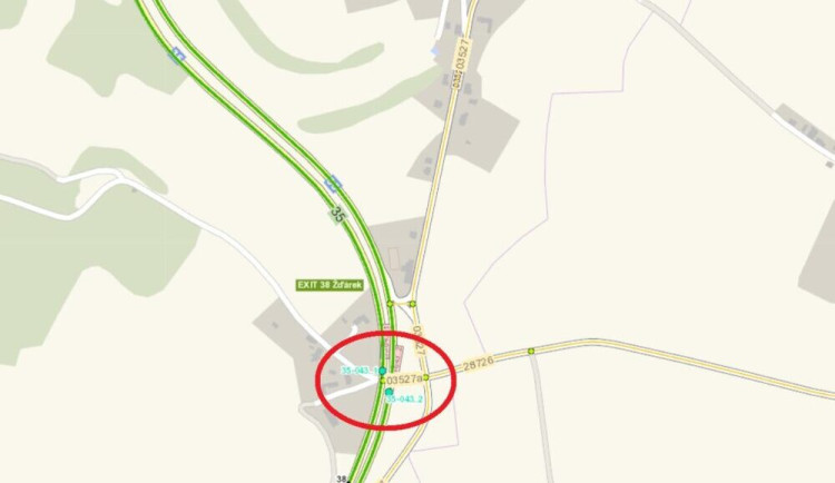 Mapa místa, kde bude probíhat oprava.