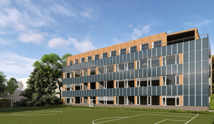 Nový pavilon v Gymnáziu F. X. Šaldy v Liberci.