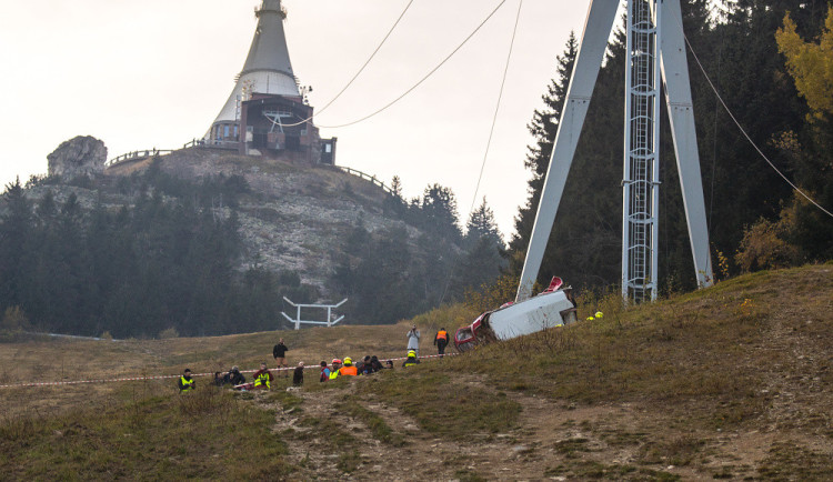 Policie kvůli pádu lanovky na Ještědu obvinila čtveřici lidí a právnickou osobu. Stíhá je za obecné ohrožení z nedbalosti