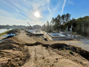 Výstavba koupaliště v českolipské Dubici
