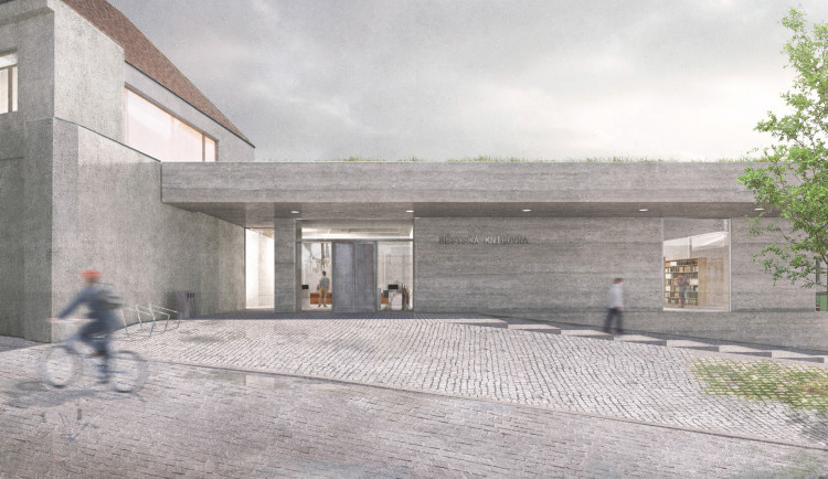 Vítězný návrh knihovny v České Lípě.