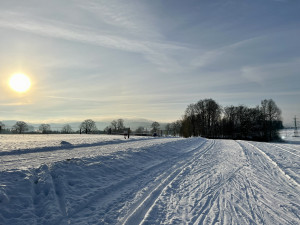Sněhové podmínky přejí lyžování. Ve Vesci i ve Vratislavicích protáhli běžecké stopy