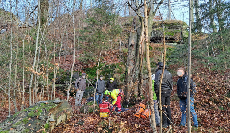 Místo, kde se turistka zranila.