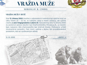 Vražda v Liberci i roky pohřešované ženy. Policie vydala kalendář nevyřešených případů