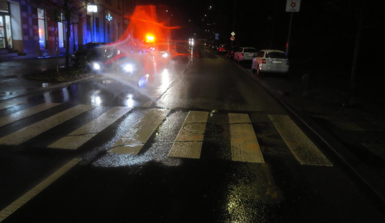 Místo dopravní nehody.