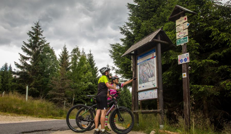 Cyklotrasy v Jizerkách.