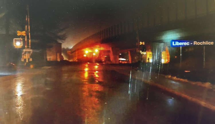 Místo nehody krátce po události.