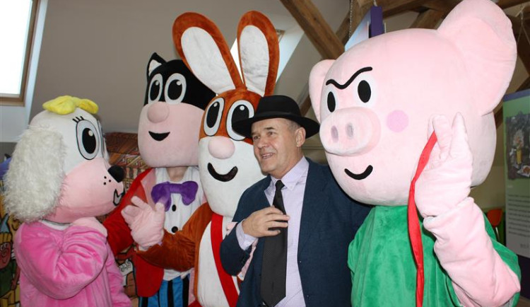 Jaroslav Němeček se Čtyřlístkem.