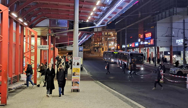 Terminál na Fügnerově v Liberci.