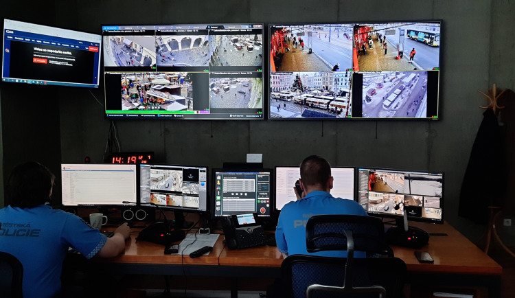 Dispečink městské policie.